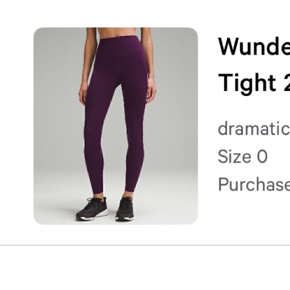 Lululemon dramatic magenta wunder under leggings - New with tags. 28” inseam.